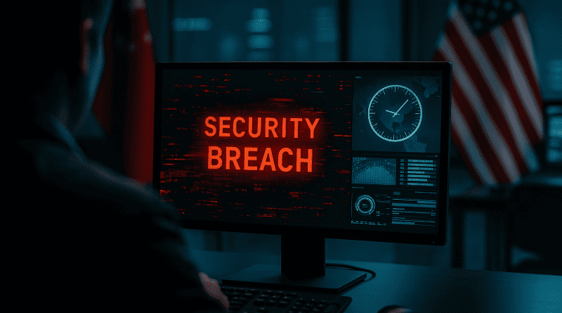 Centro Nacional de Cronometraje de China en una sala de control, simbolizando el conflicto cibernético entre Beijing y Washington.