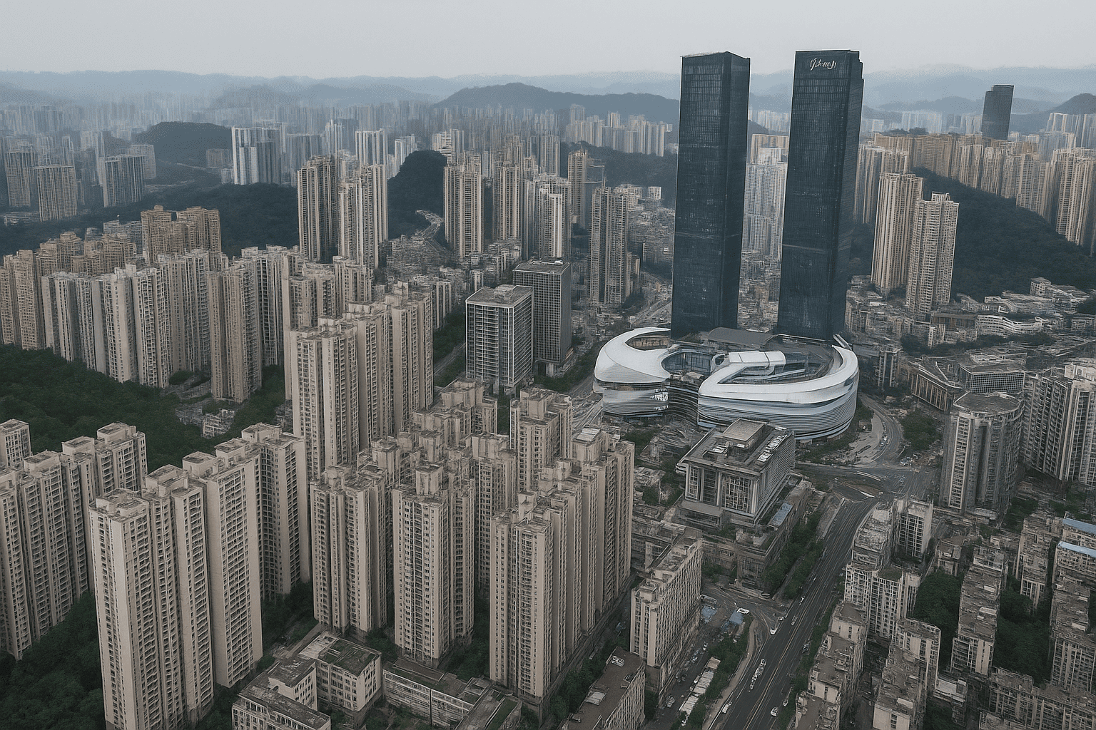 El complejo de China donde vive más gente que en muchas capitales