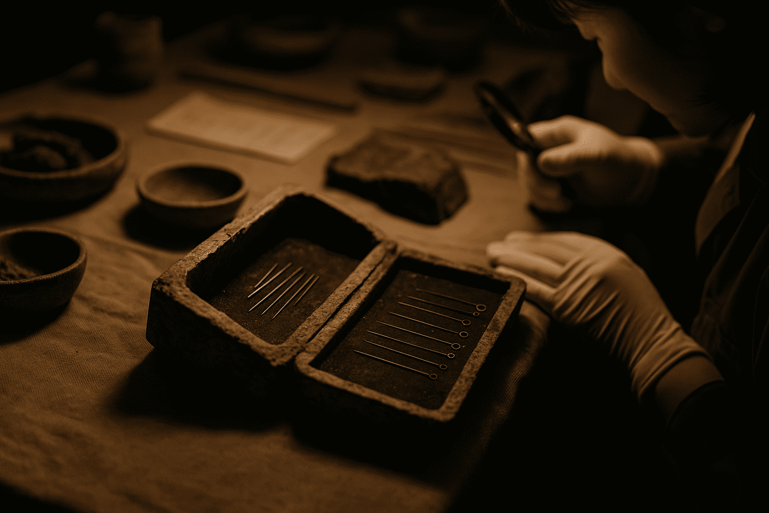 Hallan las agujas de acupuntura de acero más antiguas de China en una tumba de un marqués antiguo