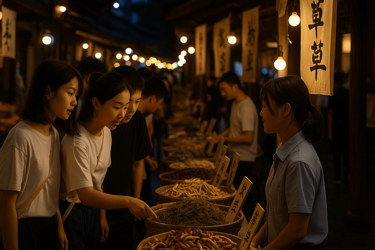 La Generación Z busca remedios ancestrales en los mercados nocturnos de medicina tradicional china