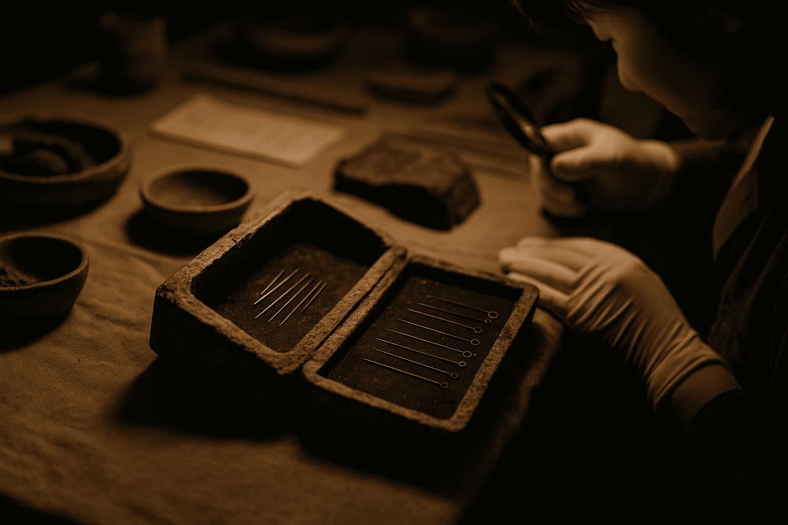 Agujas acupuntura antiguas China – Hallazgo arqueológico Han