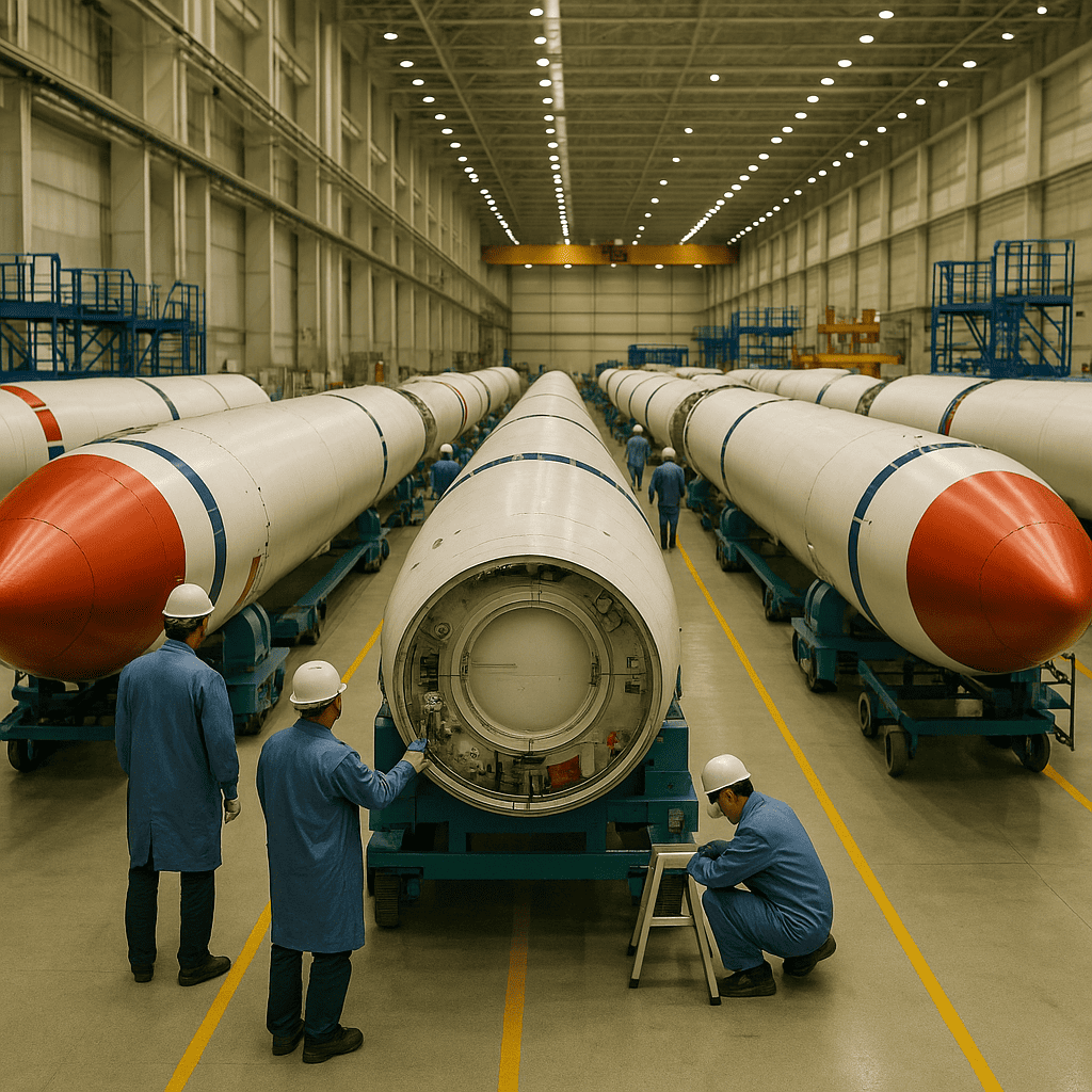 China inicia la producción en masa de cohetes y satélites