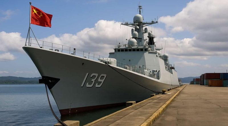 Barco chino en Brasil durante la visita China Brasil aprobada oficialmente.