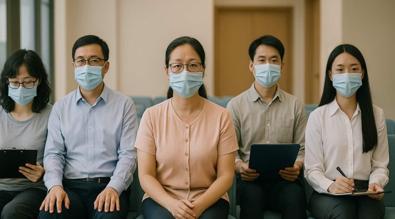 Candidatos realizan trámites para postular a empleo público en China tras nuevas reglas inclusivas.