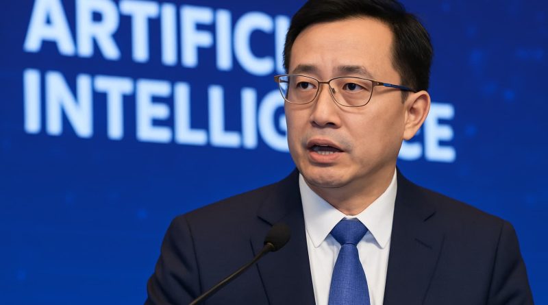 Delegado de DeepSeek interviene en conferencia sobre riesgos laborales por IA.