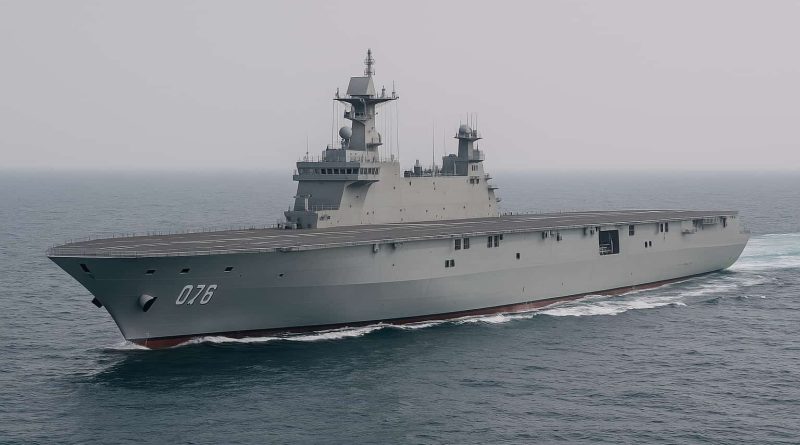 buque anfibio chino en pruebas