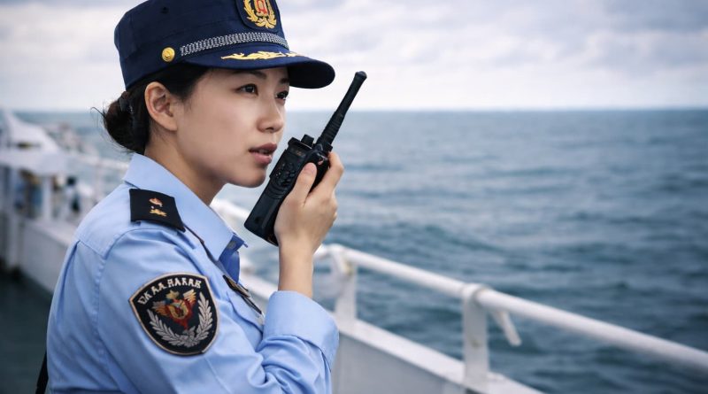 Buque de la guardia costera china durante patrullaje cerca de Taiwán.