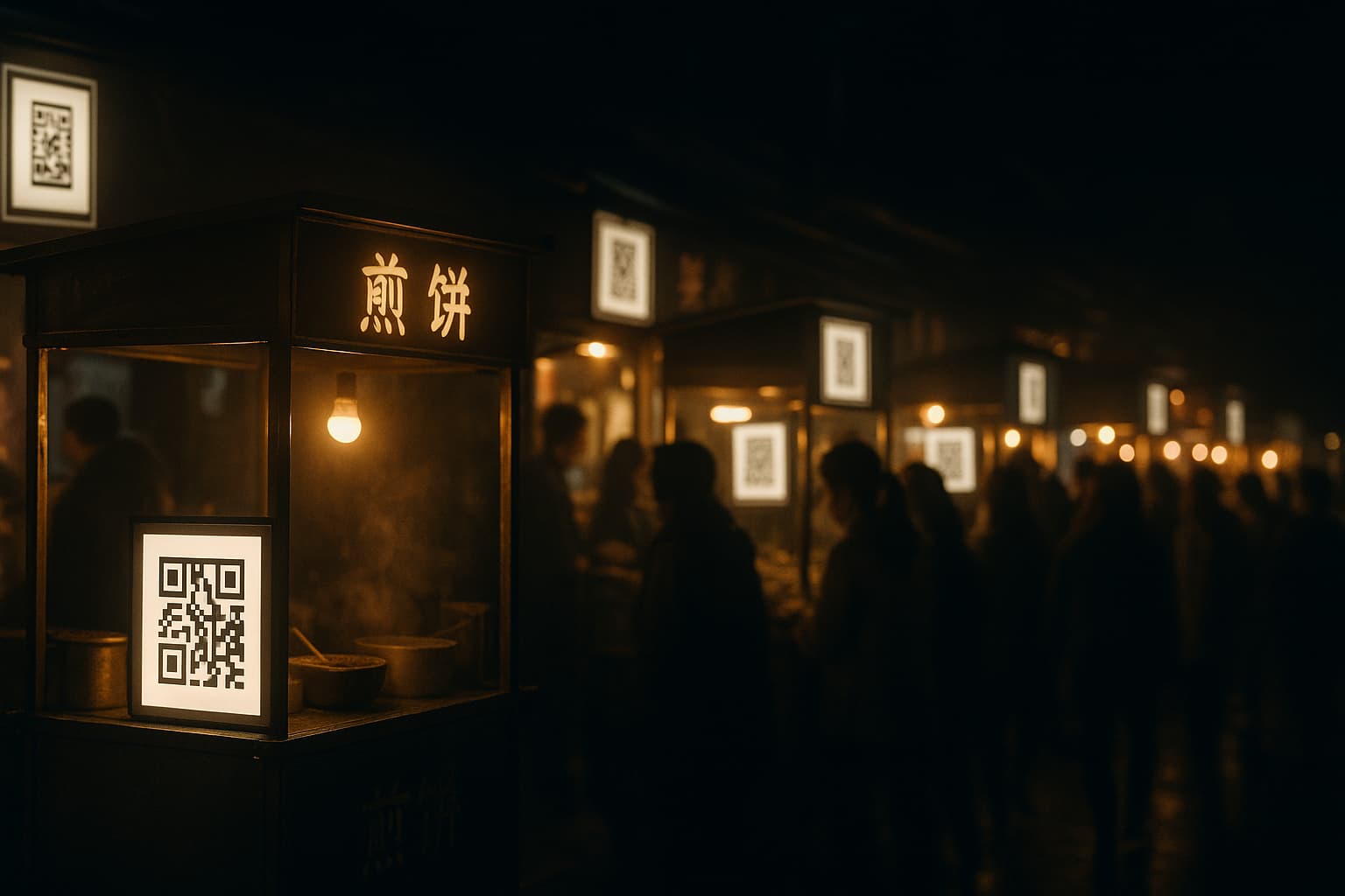 Una calle de comida adopta un código de pago solidario