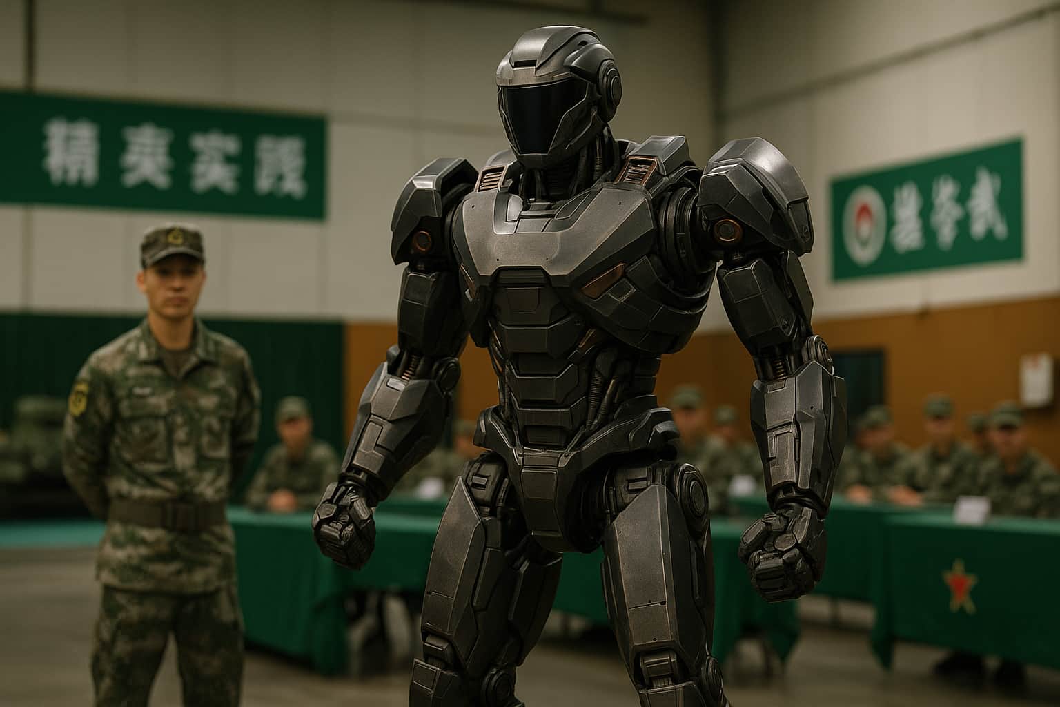 China exhibe robot de combate en foro internacional