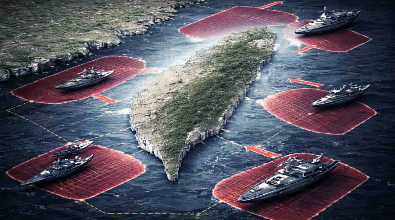 Maniobras militares del Ejército chino alrededor de Taiwán.