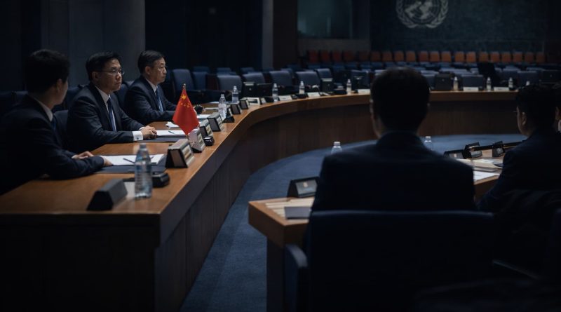 Delegación china interviene en la ONU durante debate sobre Consejo de Seguridad.