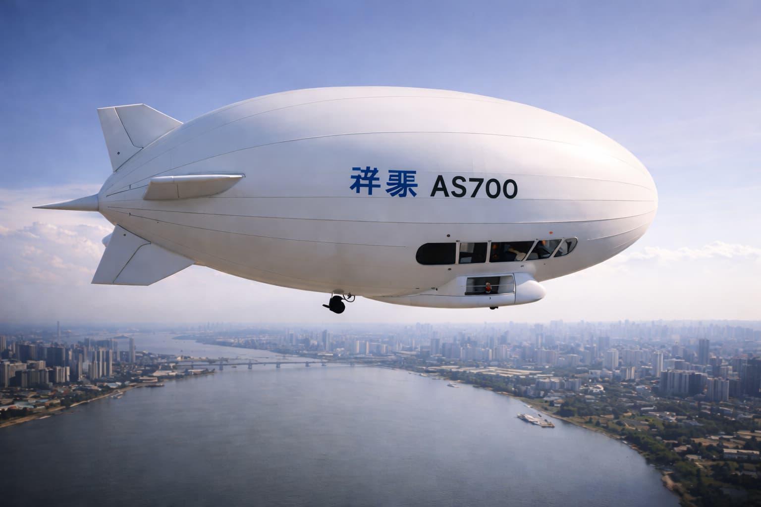 China realiza su primer vuelo comercial con un dirigible tripulado