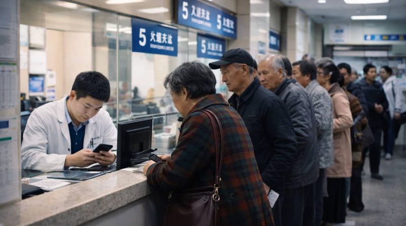 Hospital chino sanciona a empleado por usar el móvil mientras pacientes esperan en fila