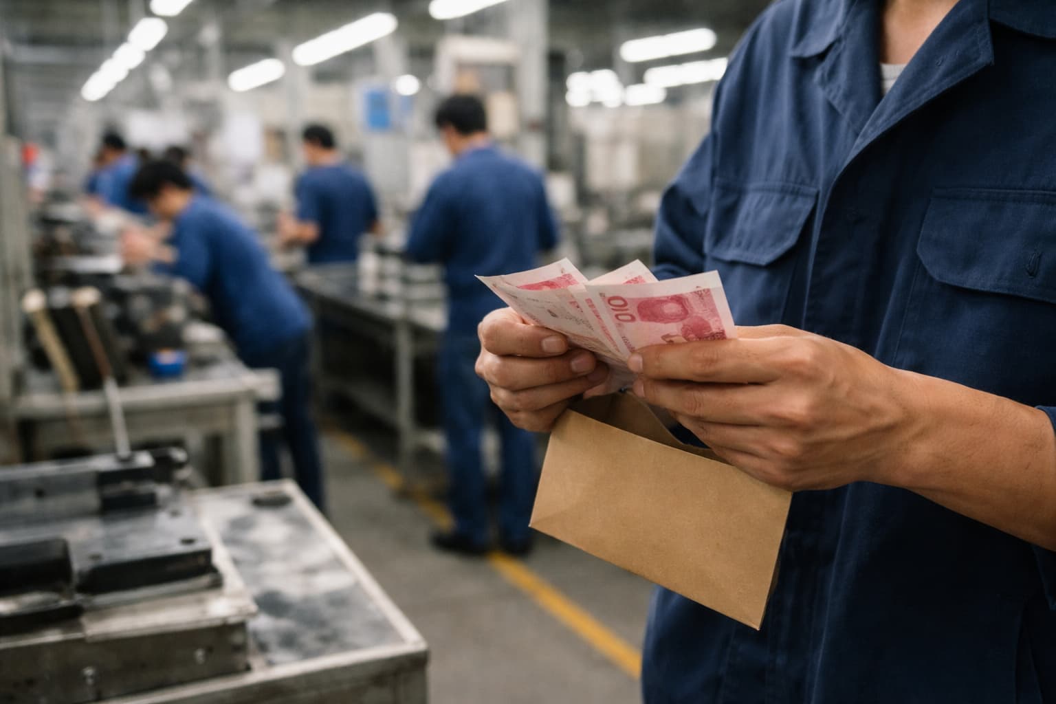 Empresa china se disculpa por aumento salarial mínimo de 20 yuanes