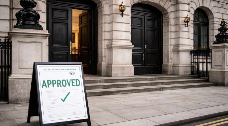 Vista del complejo Royal Mint Court donde se construirá la nueva embajada china en Londres.