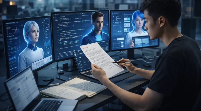 Desarrollo de aplicaciones con inteligencia artificial en un entorno digital.