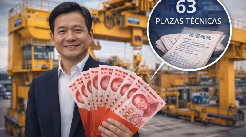 Fábrica industrial china vinculada a la empresa que abrió una contratación técnica masiva.