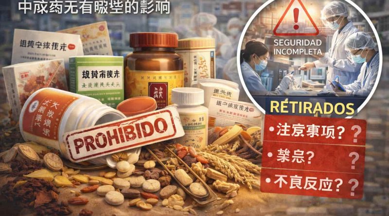 Medicamentos tradicionales chinos en estantería de farmacia bajo nuevas regulaciones de seguridad.