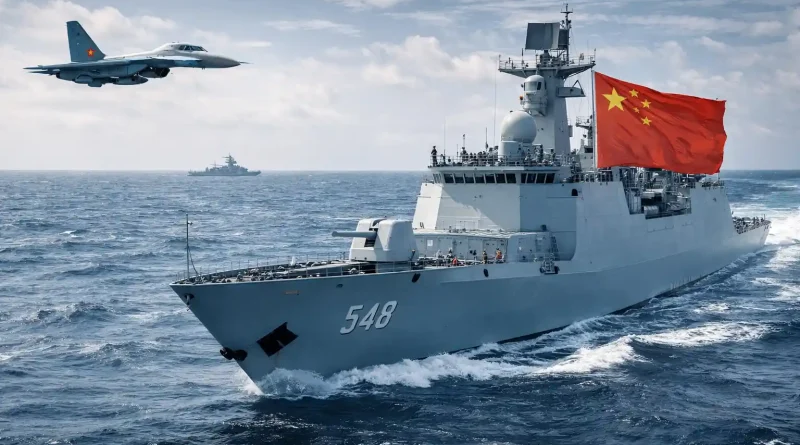 Buques y aeronaves en operaciones de patrulla en el Mar del Sur de China