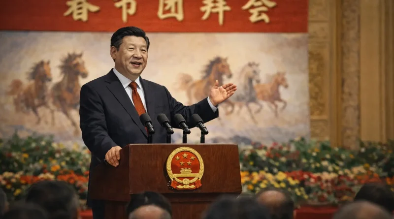 Reunión oficial de Año Nuevo en el Gran Salón del Pueblo en Beijing