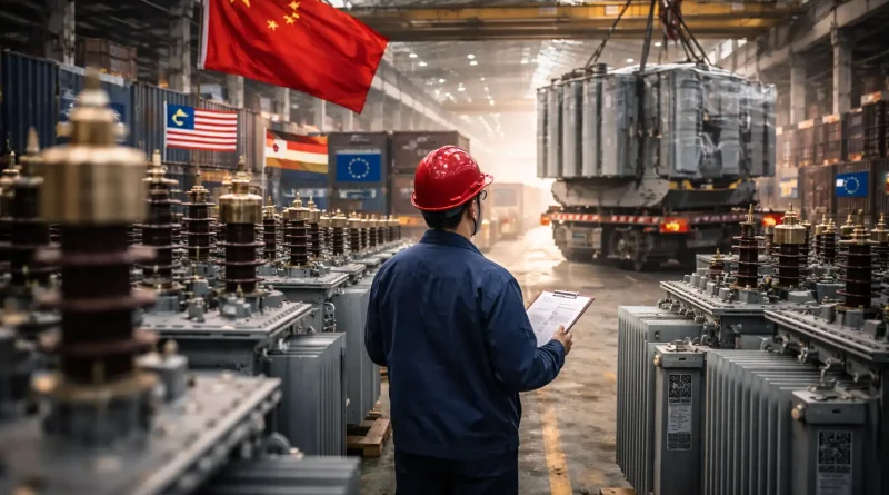 fábrica de transformadores eléctricos en China con producción a plena capacidad