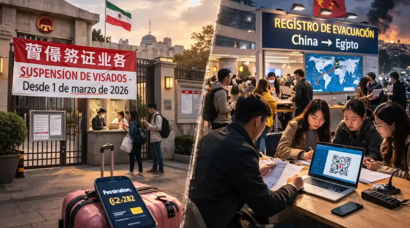 China suspende visados Irán y abre registro de evacuación en Israel en 2026