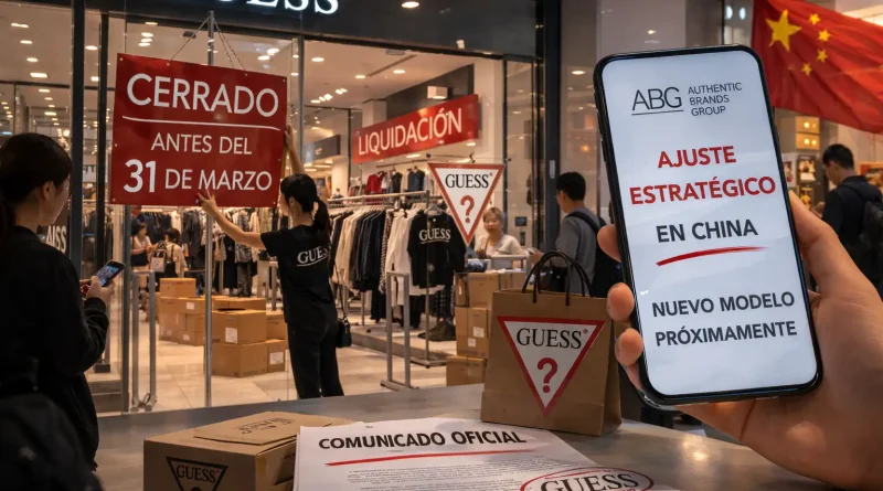 Guess cierra tiendas China antes del 31 de marzo de 2026